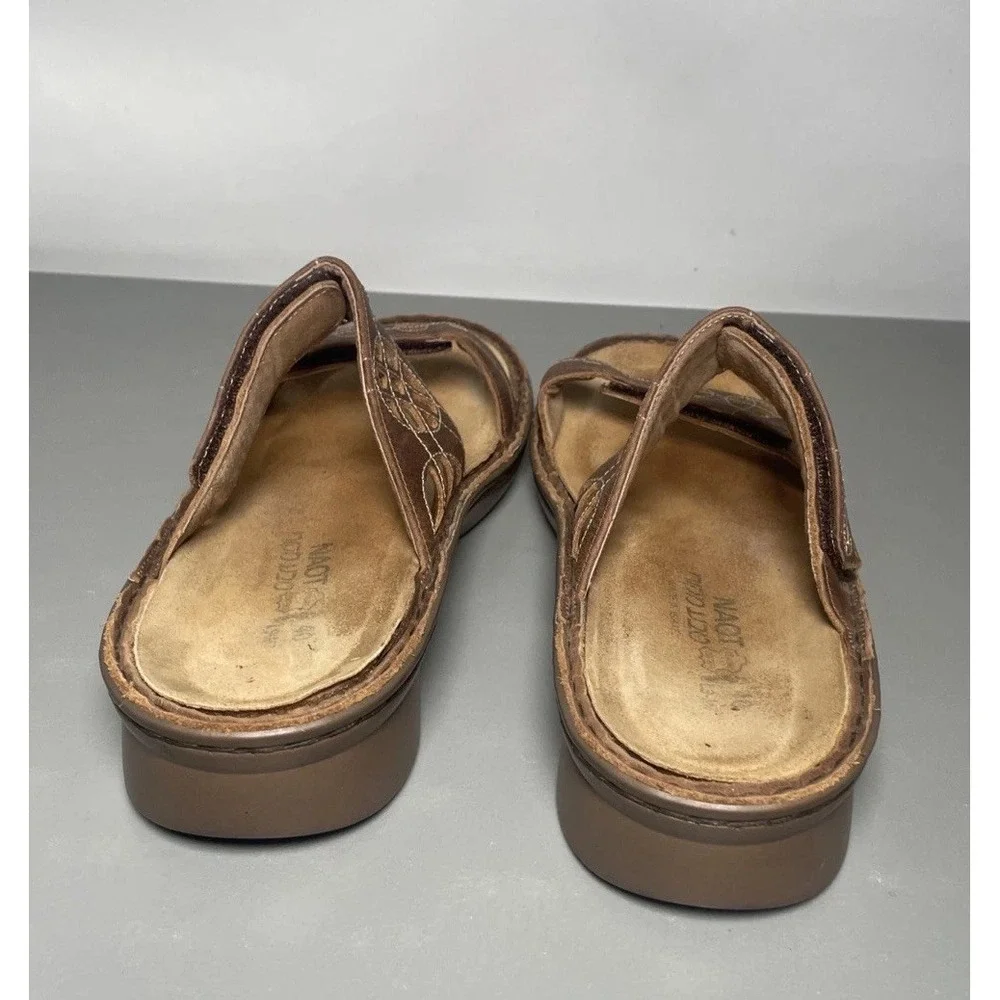 Naot Cornet Brown Slip On Slide Sandals EU40 / US9